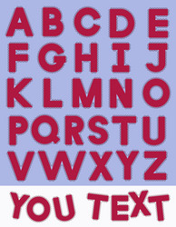 alphabet with lace Vector Image