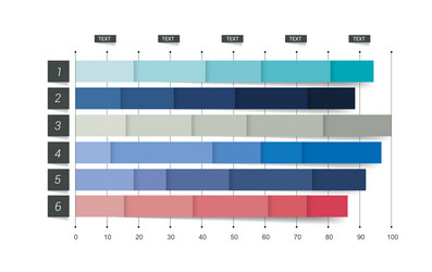 flat chart graph simply color editable vector image