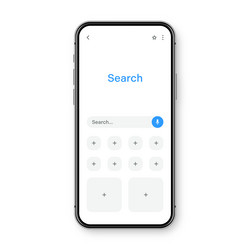 smartphone with blank internet browser window vector image