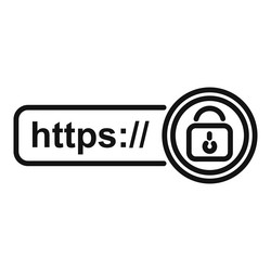 web ssl certificate icon outline secure vector image