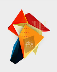 3d triangles geometric abstract background vector image