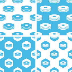 Cd stack patterns set vector