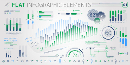 corporate infographic elements collection vector