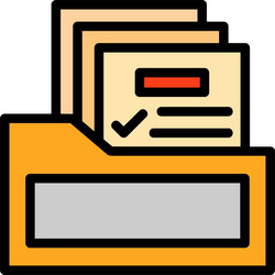 documentation line filled style icon design vector image