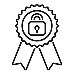 emblem ssl certificate icon outline web vector image