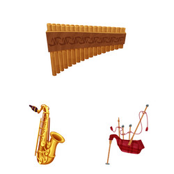 isolated object of music and tune icon set vector image