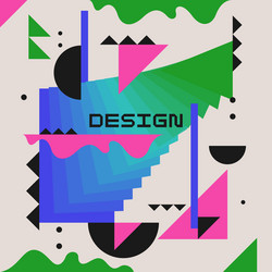 modern geometric composition of various shapes vector image