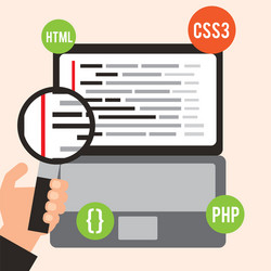 program coding website vector image