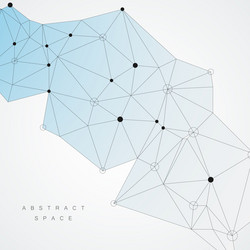 Abstract connection structure with dots and lines vector