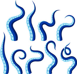 Octopus tentacles cartoon color Royalty Free Vector Image
