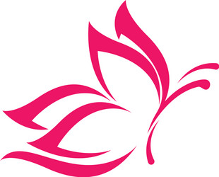 Cmyk butterfly logo template Royalty Free Vector Image