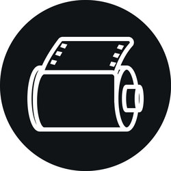 camera roll line block style icon design vector image