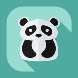 flat modern design with shadow icons pandas vector image