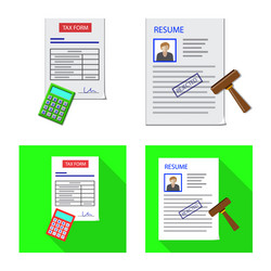 isolated object of form and document symbol set vector image