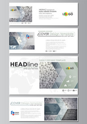 Social media and email headers set modern banners vector