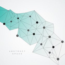 Abstract connection structure with dots and lines vector