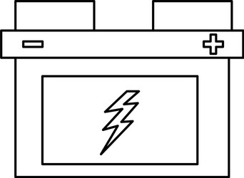 isolated car battery vector