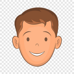 Male face with haircut icon cartoon style vector