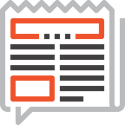 message bubble flat line web icon concept vector image