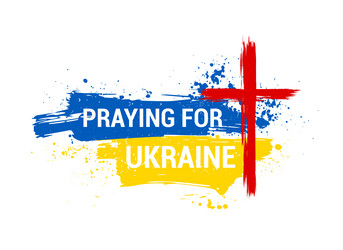 prayer support of the ukrainian people hope vector