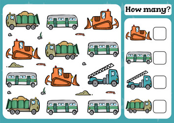 Preschool Counting Game - Learn to Count vector image
