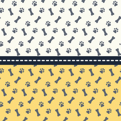 Seamless Paw and Bone Patterns vector image