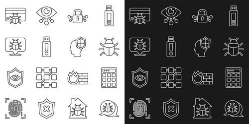 set line system bug password protection cyber vector image