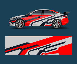 Sport Car Racing Wrap - Speed & Style Vector Image