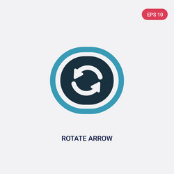 two color rotate arrow icon from user interface vector image