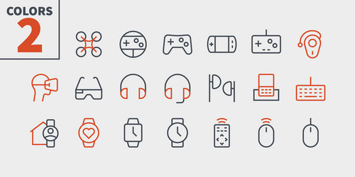 Devices ui pixel perfect well-crafted thin vector