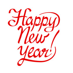 happy new year lettering vector