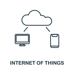 Internet of things line icon monochrome simple vector