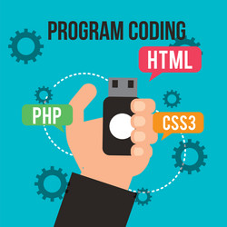 program coding website vector