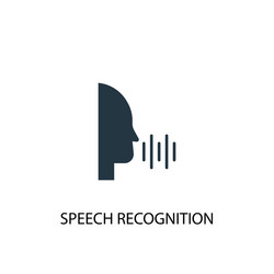 speech recognition icon simple element vector