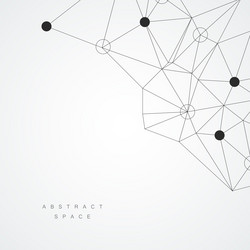 abstract connection structure with dots and lines vector image