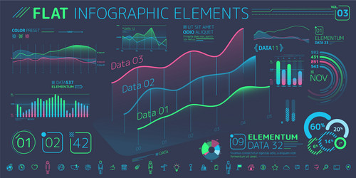 corporate infographic elements collection vector