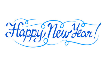 Happy new year lettering vector