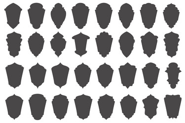 ramadan frame shape islamic window and door icons Vector Image