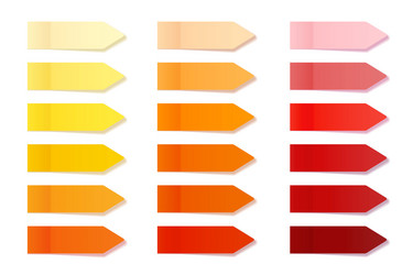 realistic sticky notes collection arrow flag tabs vector image