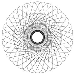 abstract circular spiral element isolated vector image