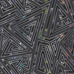 Abstract Maze Pattern vector image