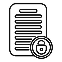 document ssl certificate icon outline web vector image
