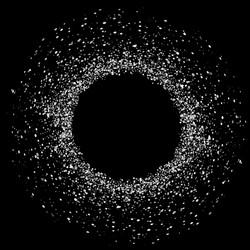 Grey Circle Frame with Scatter vector image