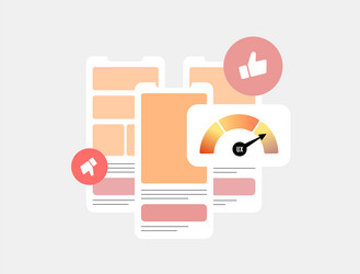 Mobile UX Optimization Flowchart vector image