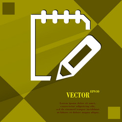 notepad paper documents flat modern web design vector image