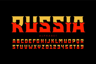 Retro Alphabet Font - 80s Style vector image