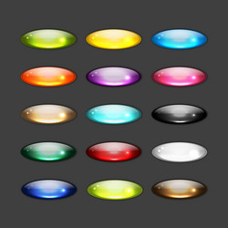 set of glossy button icons for your design vector image