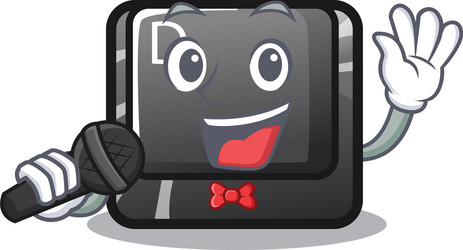 singing d button installed in game character vector image
