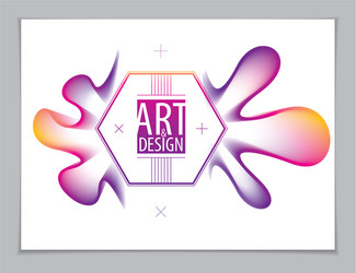 3d flower shape gradient color abstract art vector image