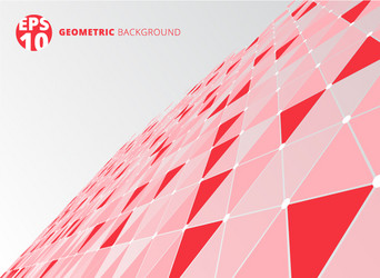 abstract red geometric triangle structure vector